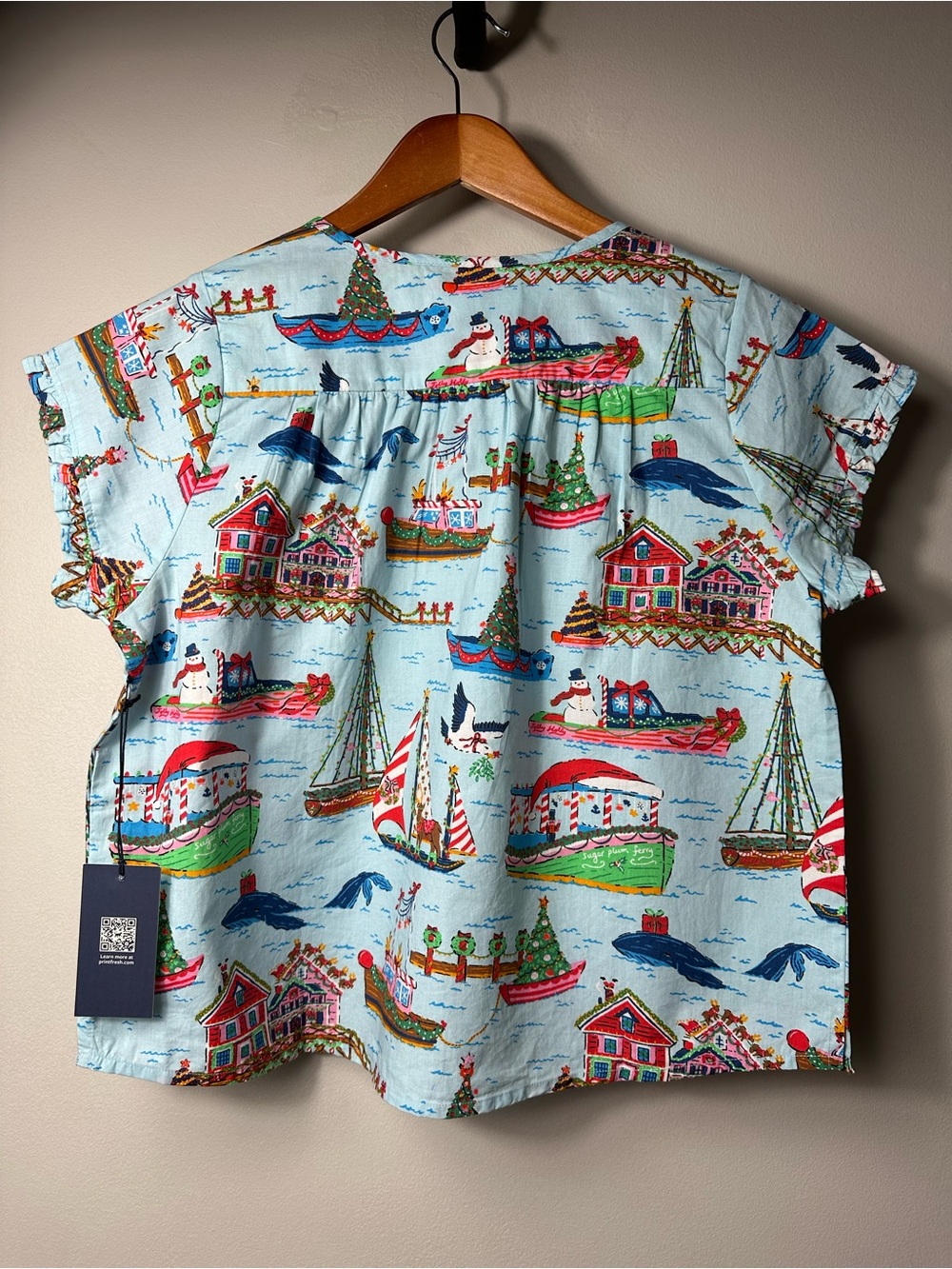 NWT Printfresh Sugar Plum Ferry Pajama Set XS Organic Cotton Christmas Holiday - Picture 6 of 14